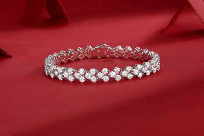 1Kanong Luxury Fashion Mossan Diamond S925 Silver Bracelet Prohibit TikTok sales - 5 - CJ