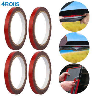 4 Rolls Car Double Sided Tapes Heavy Duty Double Sided Foam Tapes Strong Mounting Adhesive Tapes For Cars Truck Automotive 9.8FT Per Roll - 5.0 - cjdropshipping