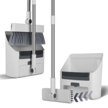 1Set Broom And Dustpan Combo Set With Squeegee Stainless Steel Handle 4 In 1 Upright Standing Broom And Dust Pan For Indoor Outdoor Garage Kitchen Room Office Sweeping - 5 - CJ
