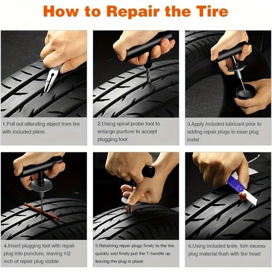 Portable Car Tire Repair Kit - 5 - cjdropshipping
