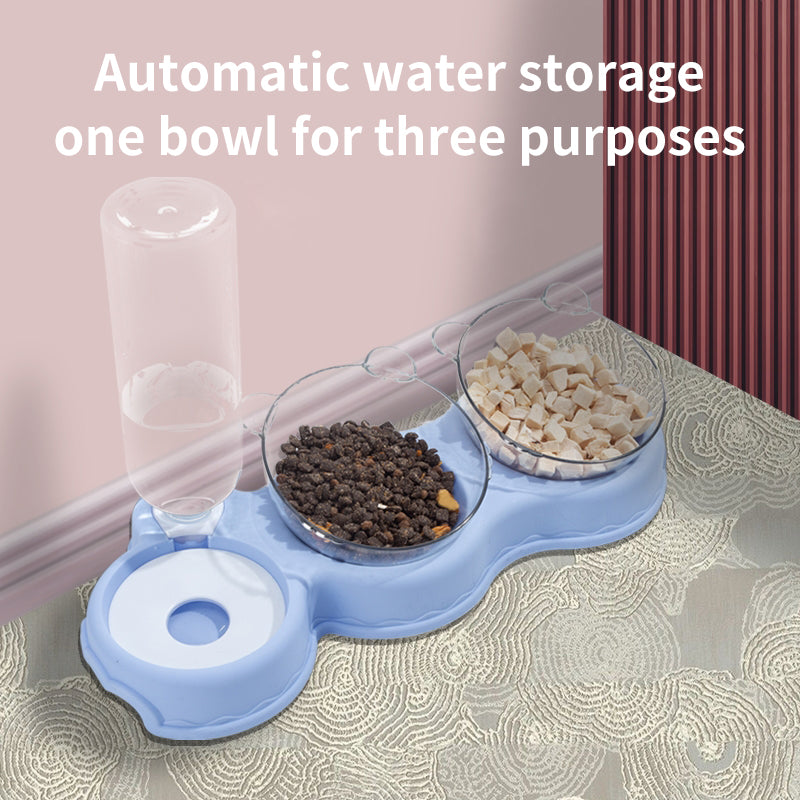 Pet Supplies Cat Double Bowl Automatic Drinking Water - 0 - CJ