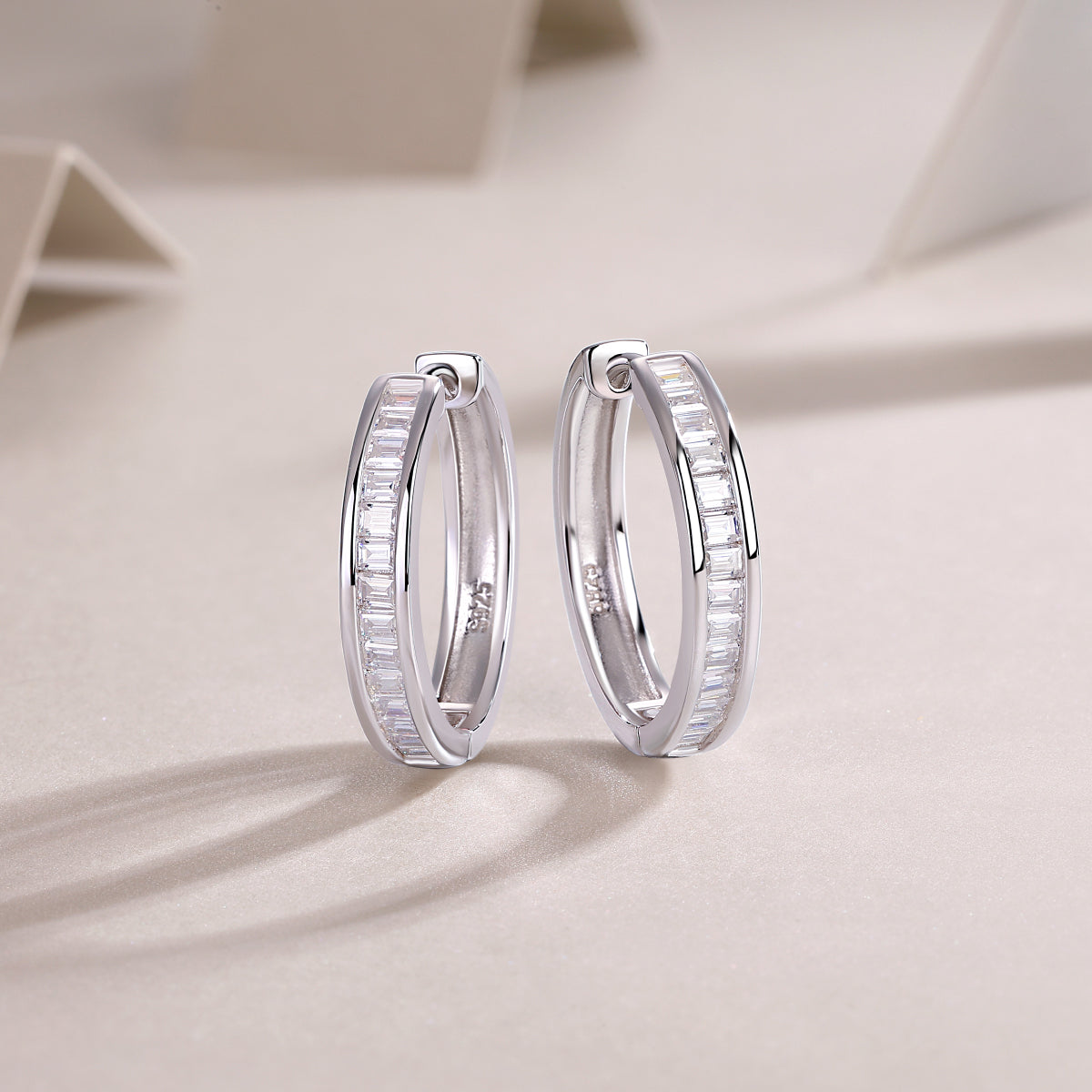 1The Dawn Of Luxury Fashion Diamond Earrings Earrings Studded With Mosan Diamond Silver Jewelry Prohibit TikTok sales - 5 - CJ