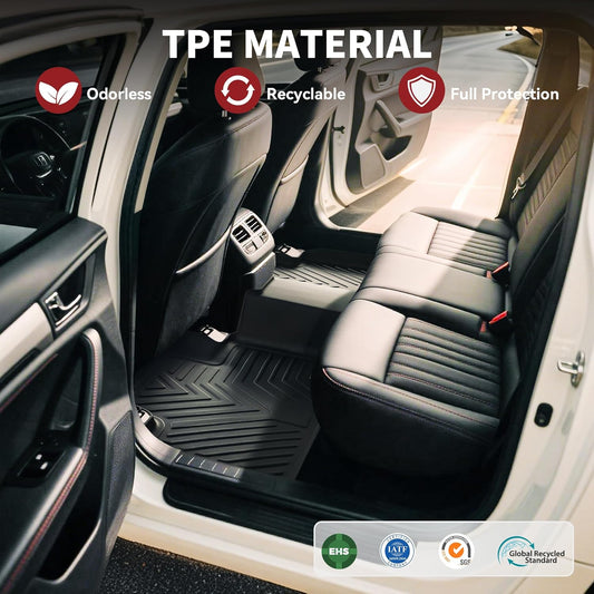 Floor Mats Fit For 2018 - 2023 Mazda CX - 5, TPE All Weather Custom Fit Floor Liners For Mazda CX5, 1st & 2nd Row Car Mats Accessories, Black - 5 - CJ