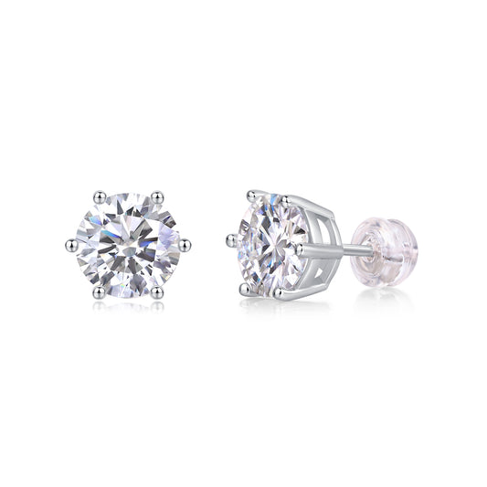 1Years Quiet Good Luxury Fashion Diamond Earrings Stud Mosan Diamond Silver Jewelry Prohibit TikTok sales - 5 - CJ