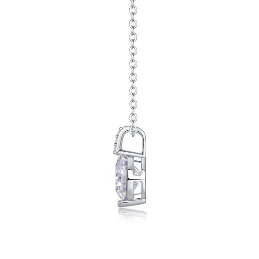 1A Lifetime Of Brilliance - A Fashionable And Luxurious Diamond Jewelry Pendant Set With 2 - carat Moissanite S925 Sterling Silver And Platinum Plating Prohibit TikTok sales - 5 - CJ