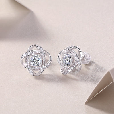 1Hope Beam - A Fashionable And Luxurious Diamond Jewelry Piece Set With Half - carat Moissanite S925 Sterling Silver And Platinum - plated Stud Earrings Prohibit TikTok sales - 5 - cjdropshipping