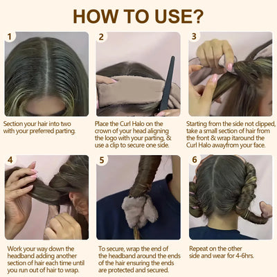 Satin Heatless Hair Curler, Lazy Natural Soft Wave DIY Heatless Curls For Sleep In Overnight, For All Hair Types - Light Brown - 5 - CJ