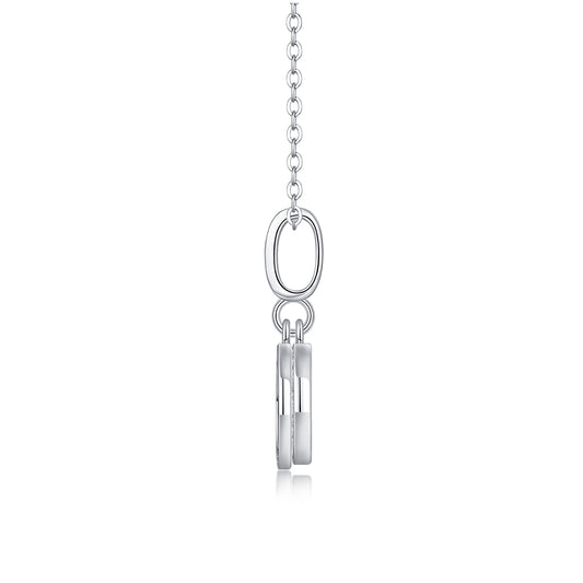 1Double Ring Combination - A Fashionable And Luxurious Diamond Jewelry Piece Set With Moissanite S925 Sterling Silver And Platinum - plated Pendant Prohibit TikTok sales - 5 - cj
