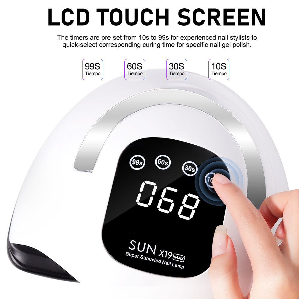 UV LED Nail Lamp, Nail Dryer For Gel Polish With 72Pcs - 81Pcs Lamp Beads And Automatic Sensor 4 Timer Setting Professional Nail Art Tools - 5 - CJ