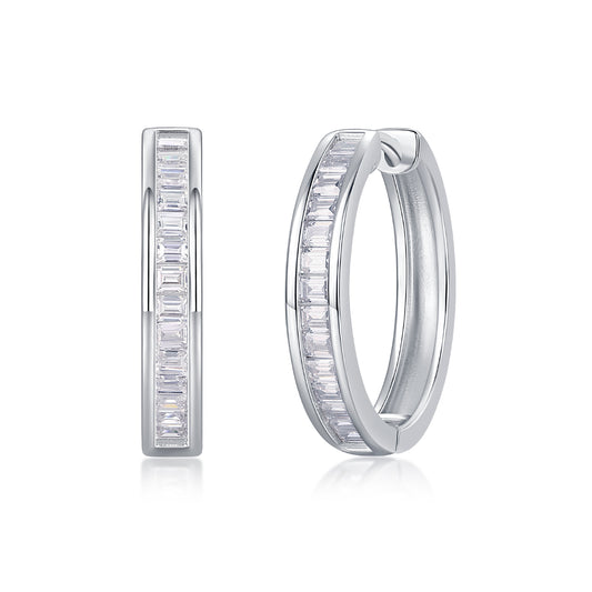 1The Dawn Of Luxury Fashion Diamond Earrings Earrings Studded With Mosan Diamond Silver Jewelry Prohibit TikTok sales - 5 - CJ