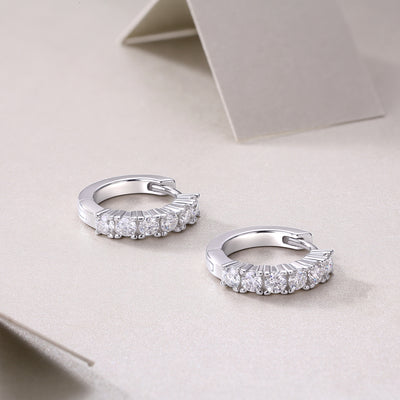 1Pursuit - Fashionable And Luxurious Diamond Jewelry Earrings Set With Moissanite S925 Sterling Silver And Platinum - plated Stud Earrings Prohibit TikTok sales - 5 - CJ