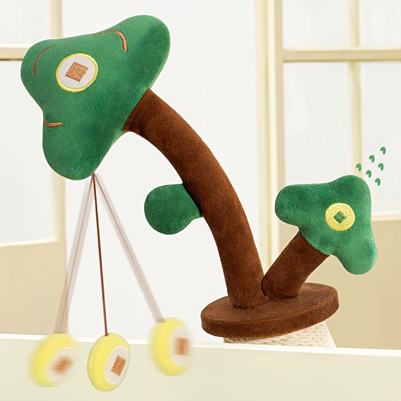 Vertical Money Tree Cat Scratching Pole, Sisal Wear - Resistant Cat Scratching Column, Interactive Ball Track Spring Ball Cat Toy, Durable And Cute Sisal Cat Scratching Pole - 5 - CJ