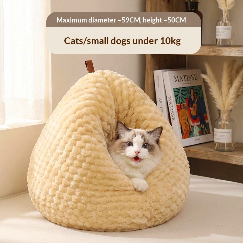 Creative Cartoon Thickened Warm Pet Bed For Winter - 0 - CJ