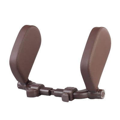Car headrest pillow Sleep Adjustable Side Car Soft Travel Seat Headrest Auto Leather Support Neck Pillow Cushion car accessories - 0 - CJ - Coffee Leather - CJQCQCQC00615 - Coffee Leather