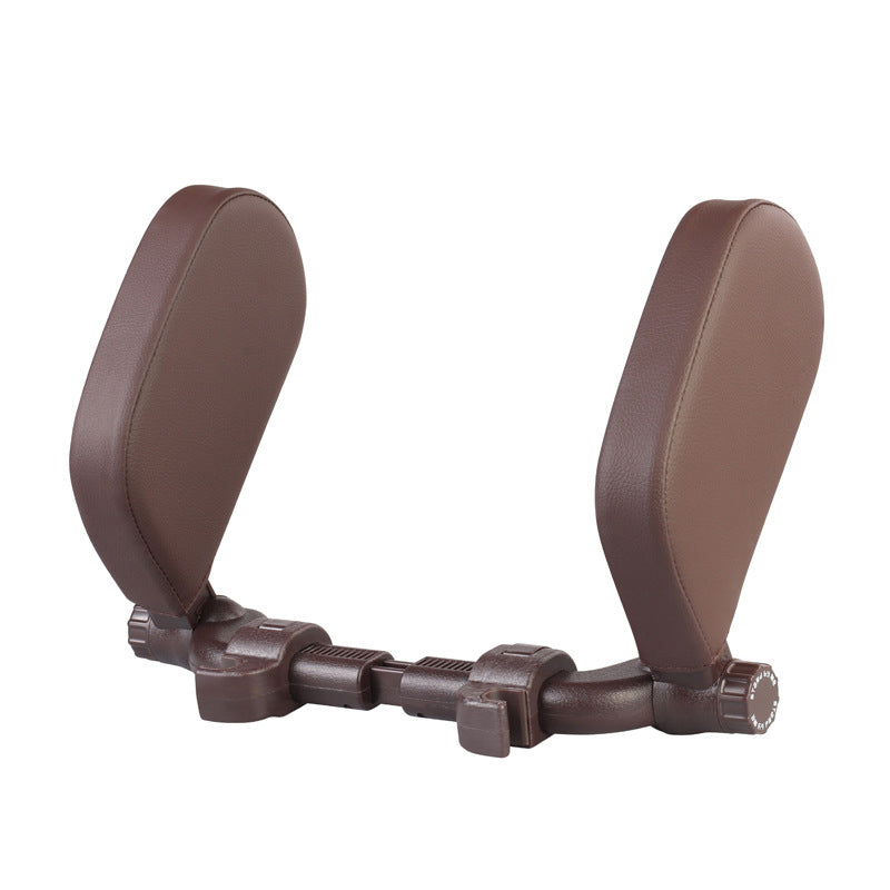 Car headrest pillow Sleep Adjustable Side Car Soft Travel Seat Headrest Auto Leather Support Neck Pillow Cushion car accessories - 0 - CJ - Coffee Leather - CJQCQCQC00615 - Coffee Leather