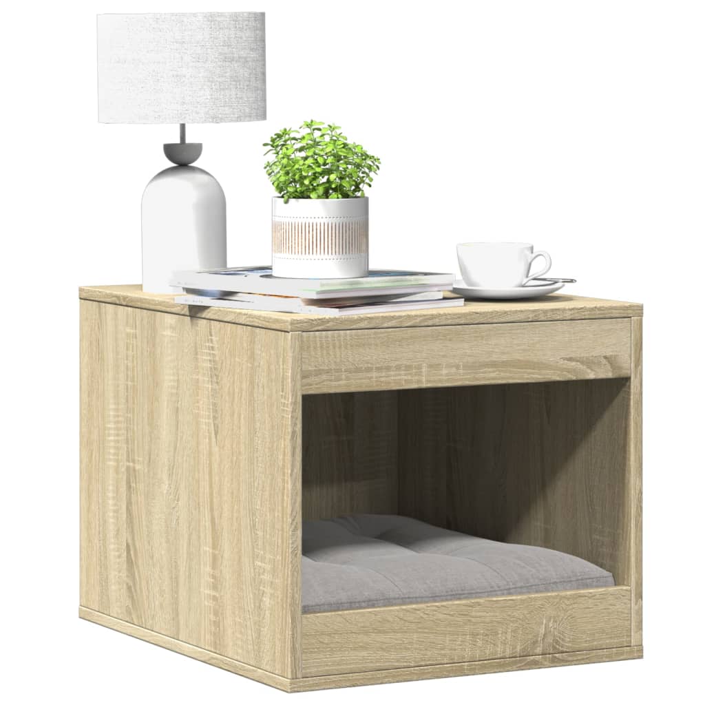 Cat Litter Box 47x Wood Material   Cat Litter Box Sonoma Oak - 5 - CJ