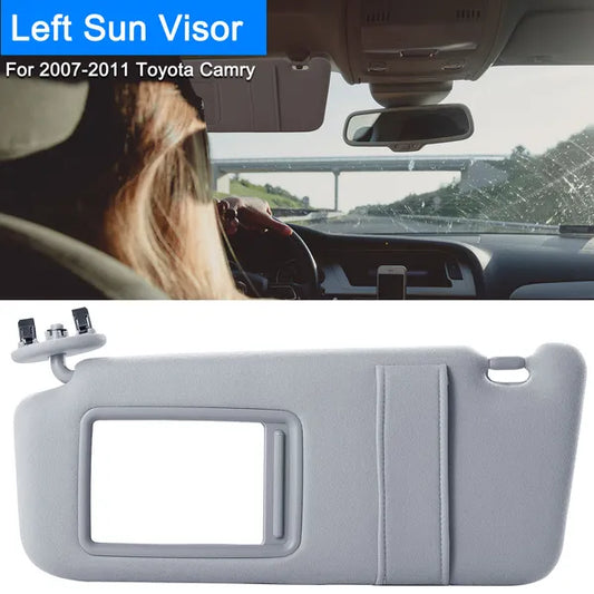 Auto Sun Visor Left Driver Side Car Sun Visor Fits 2007 - 2011 Toyota Camry Without Sunroof Vanity Light - 5 - CJ