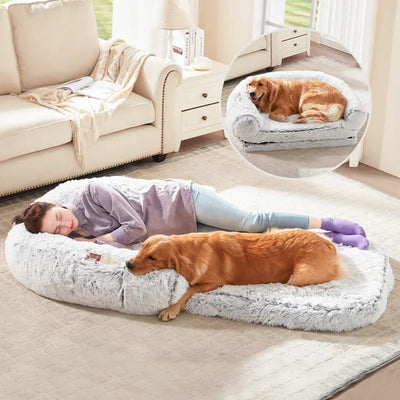 Human Dog Bed 71 X 43 X12 Dog Beds For Large Dogs Foldable Plush Washable Dog Bed For People Doze Off, Orthopedic Dog Beds For Humans Size Fits You And Pets - 5 - CJ