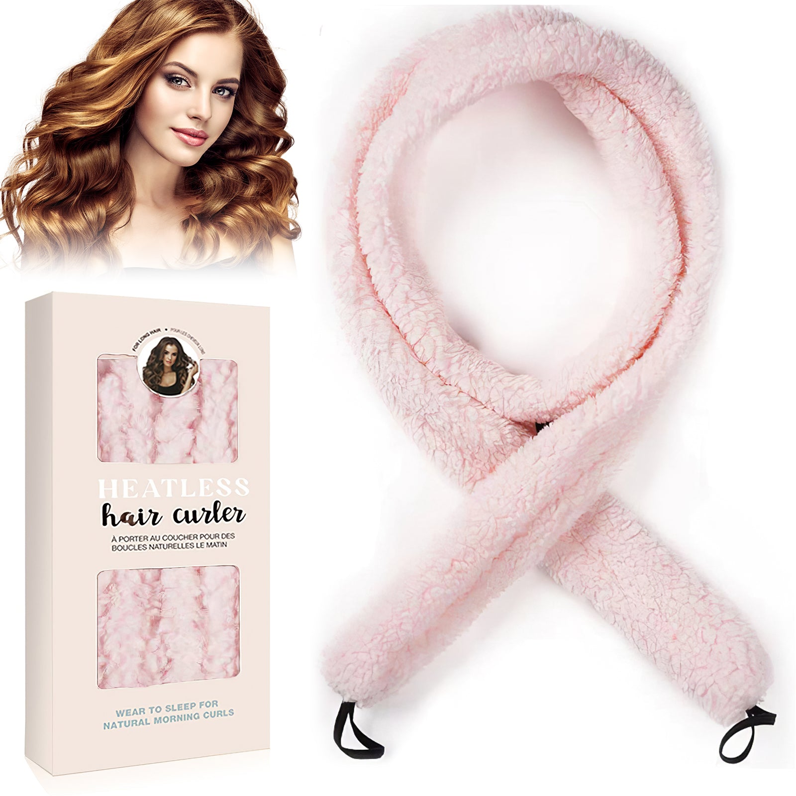 Satin Heatless Hair Curler, Lazy Natural Soft Wave DIY Heatless Curls For Sleep In Overnight, For All Hair Types - 5 - CJ