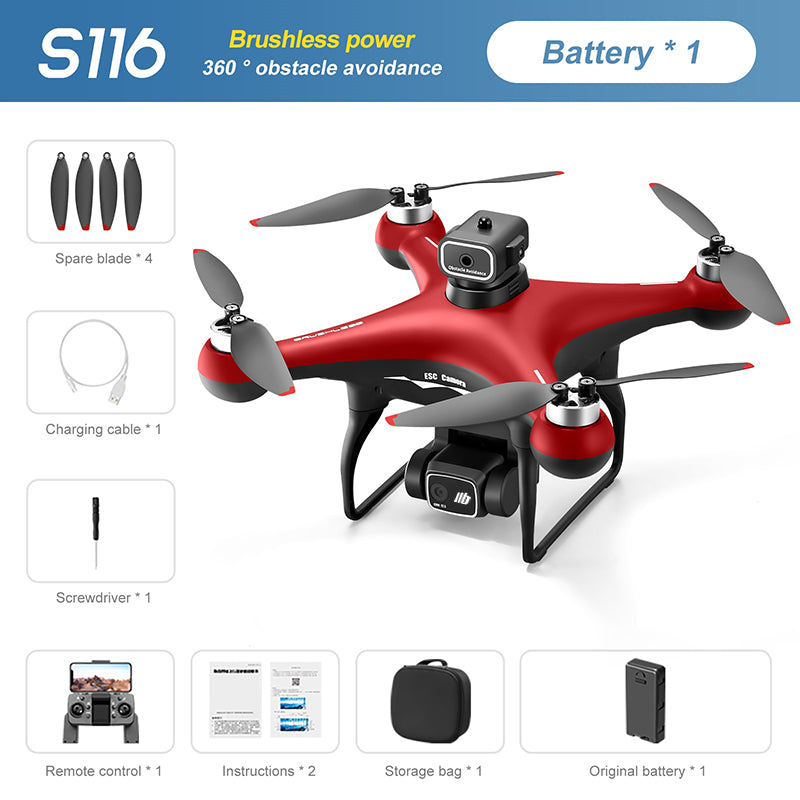 S116 Brushless Drone With Four - Way Obstacle Avoidance, HD Aerial Photography, Optical Flow Positioning, Remote Control, Long Battery Life - 5 - CJ