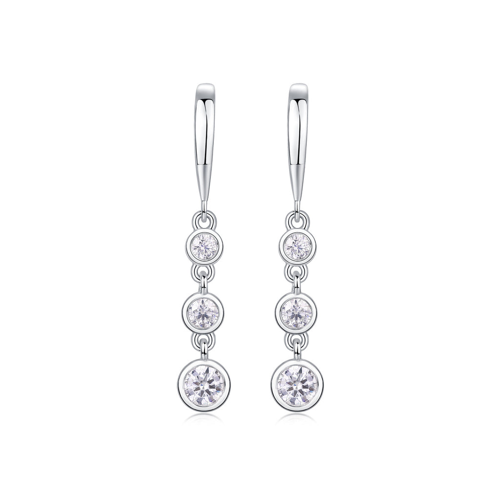 Classic Multi-diamond Set Moissanite Silver Earrings Luxury Fashion Diamond Earrings Stud Earrings