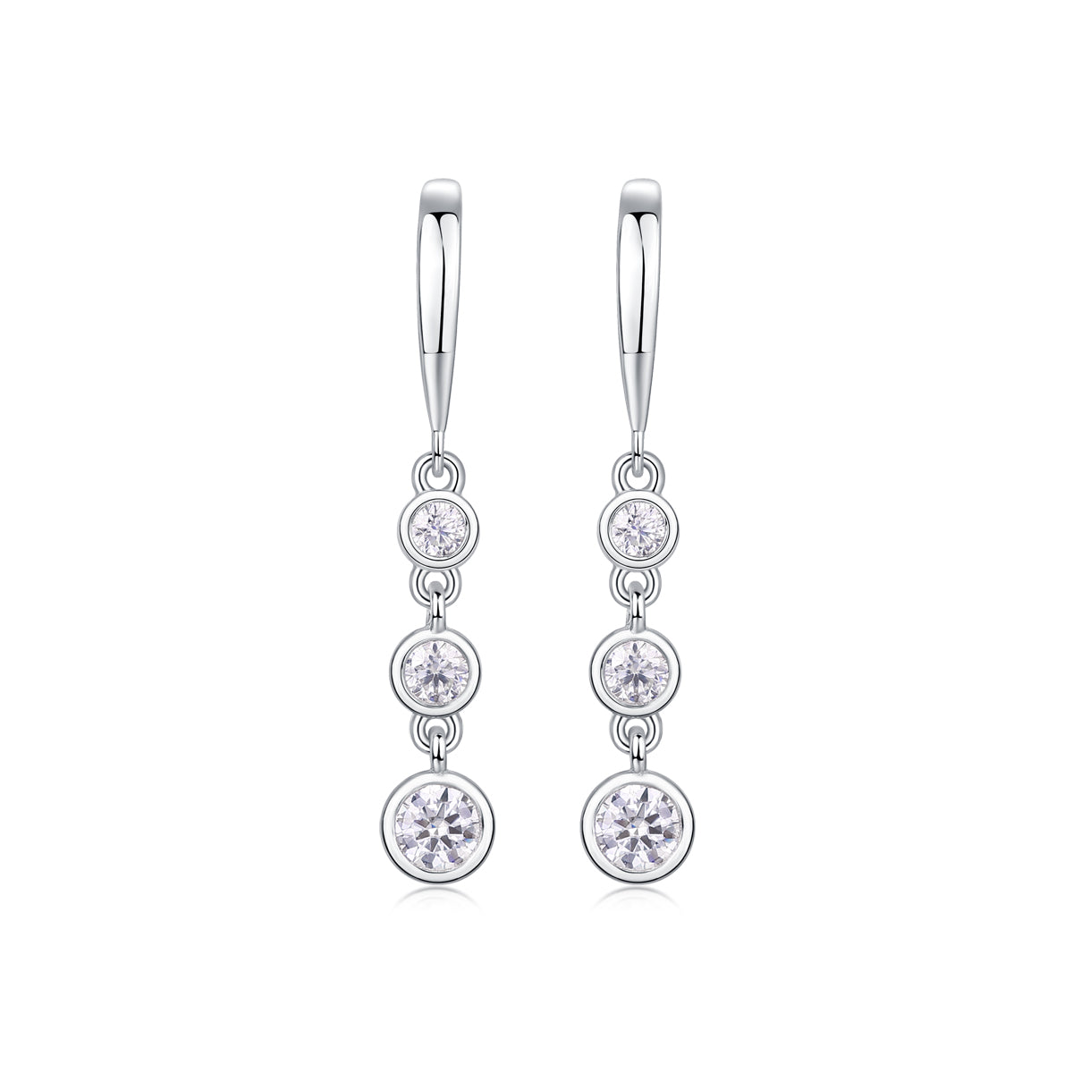 1Classic Multi - diamond Set Moissanite Silver Earrings Luxury Fashion Diamond Earrings Stud Earrings Prohibit TikTok sales - 5 - CJ