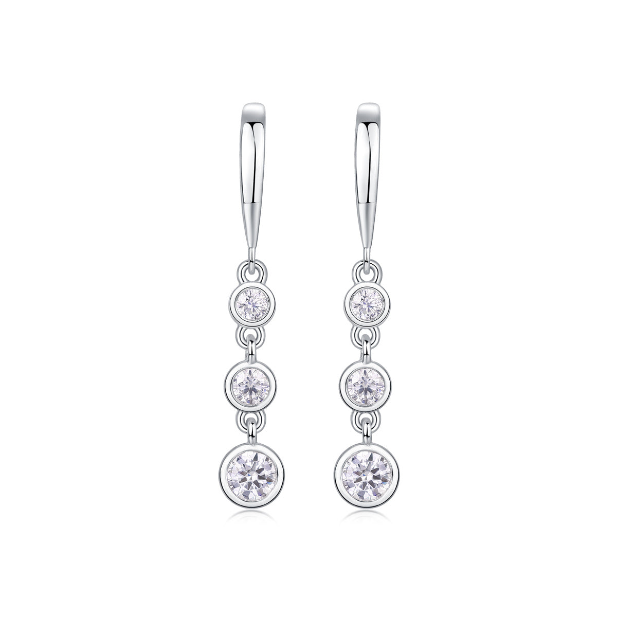 Classic Multi-diamond Set Moissanite Silver Earrings Luxury Fashion Diamond Earrings Stud Earrings