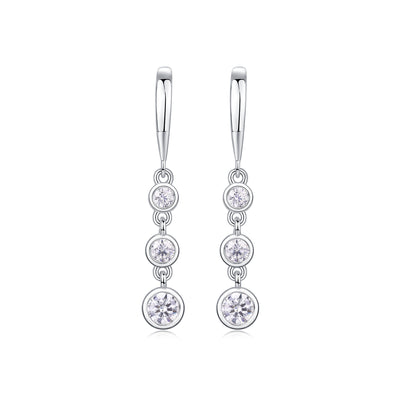 1Classic Multi - diamond Set Moissanite Silver Earrings Luxury Fashion Diamond Earrings Stud Earrings Prohibit TikTok sales - 5 - CJ
