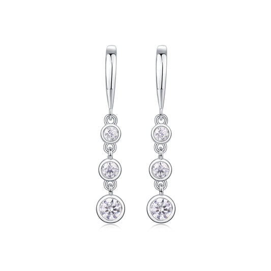 1Classic Multi - diamond Set Moissanite Silver Earrings Luxury Fashion Diamond Earrings Stud Earrings Prohibit TikTok sales - 5 - CJ