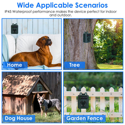 1Pc Anti - barking Device 49.2Feet Sensing Ultrasonic Bark Deterrent With 4 Frequency Levels 4 Sensitivity Levels Indoor Outdoor Dog Bark Control - 5 - CJ