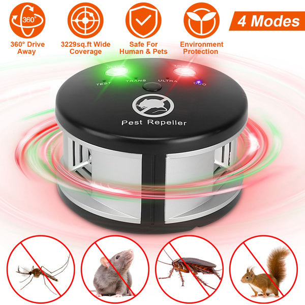 360 Degree Ultrasonic Pest Repellent, Electronic Plug - in Pest Control, Pursuer, Blocker - 5 - CJ