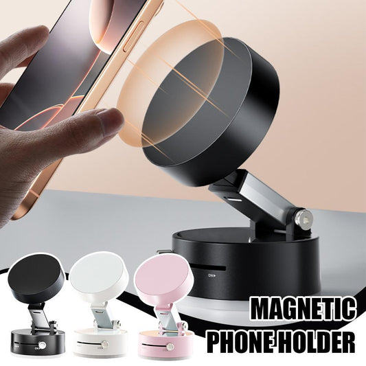 Foldable Magnetic Vacuum Car Phone Holder Foldable Suction Cup With Suction Cup Hands - Free Navigation For Smart Phone - 0 - CJ