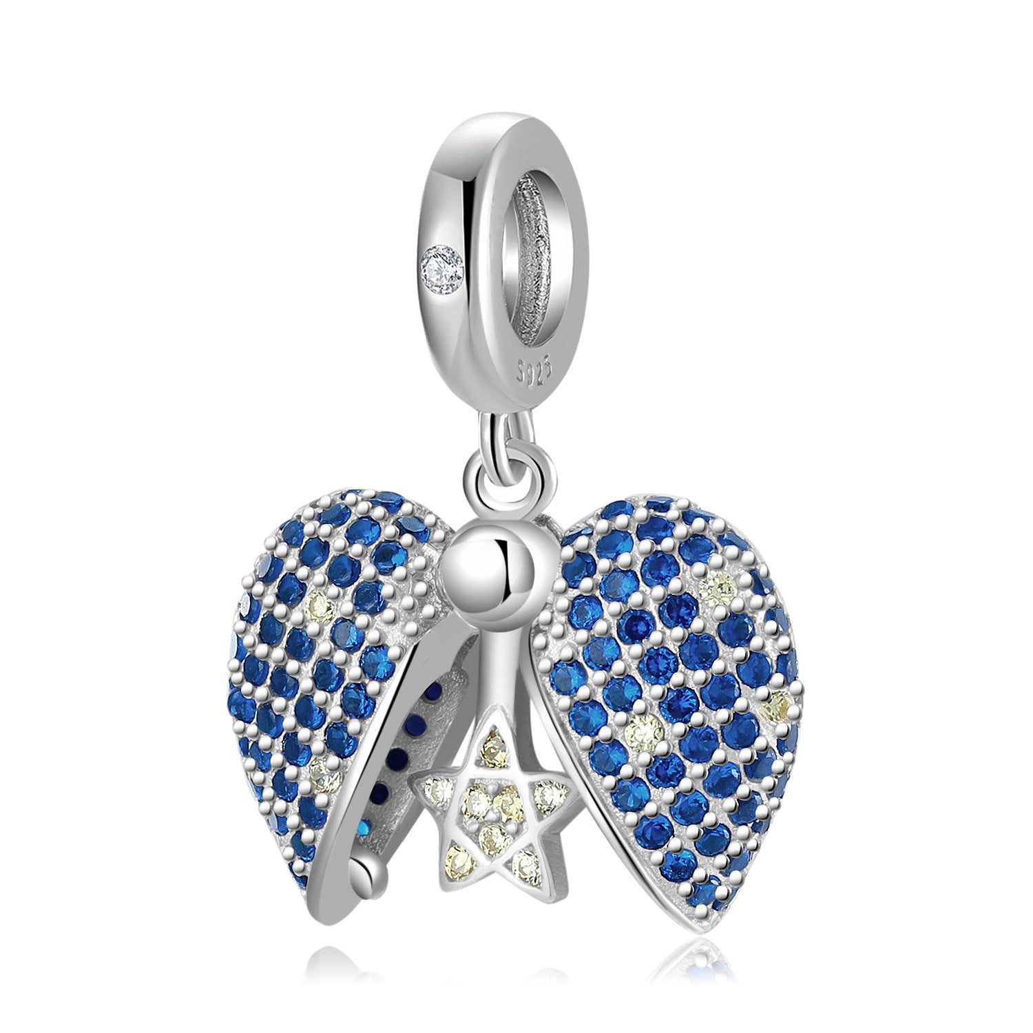 Blue Star Love Lock Series Beads 925 Sterling Silver Pendant Bracelet DIY Accessories - 4 - https://x.com/titan_prim62775J