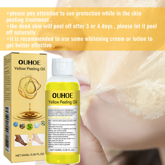 OUHOE Yellow Exfoliating Oil Hydrates And Moisturizes Skincare Body, Clears Skin, Brighens Skin Tone - 5 - CJ