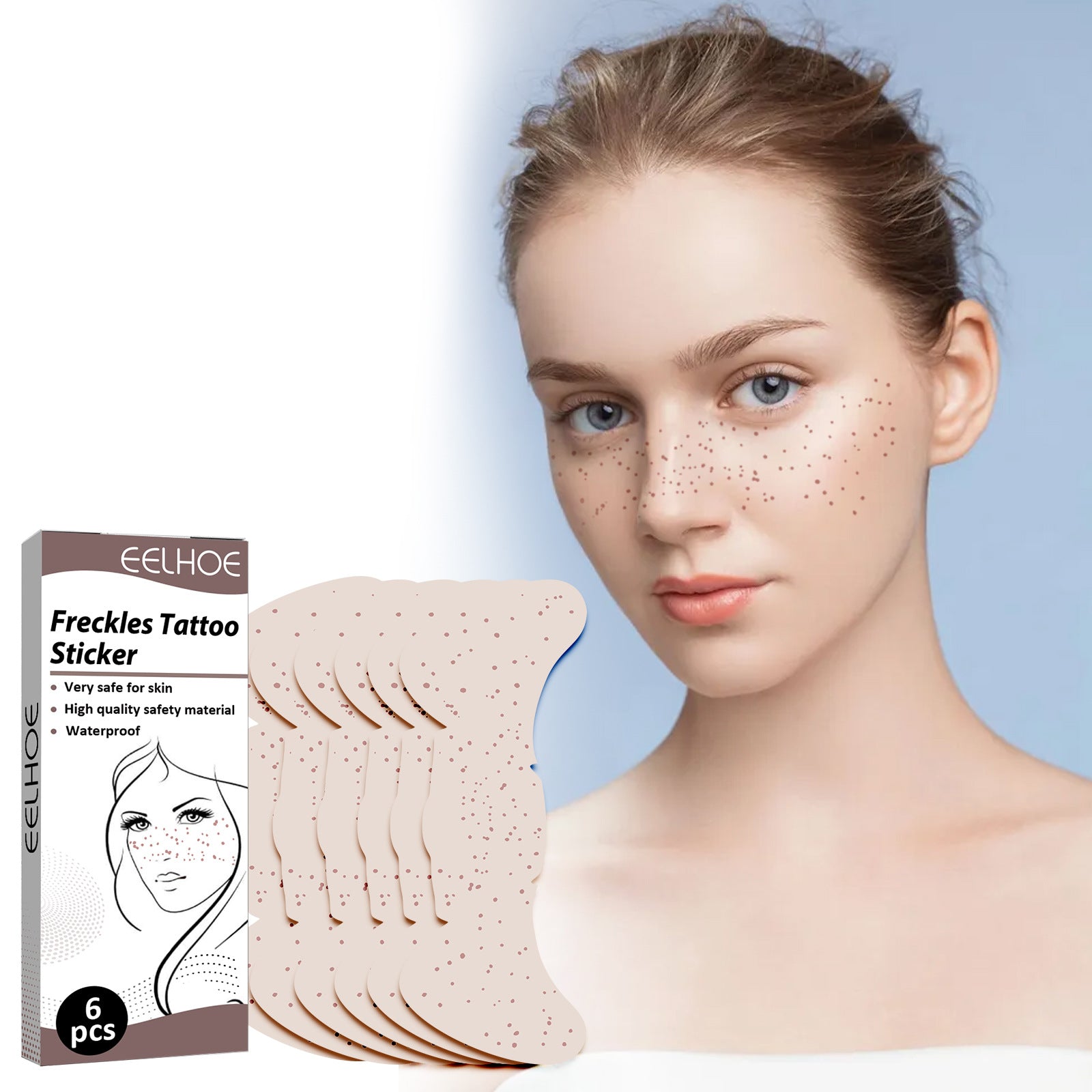 EELHOE Freckles Tattoo Stickers Sweatproof Lasting Makeup Party In Europe And The United States Freckles Stickers Fashion Personality Freckles - 5 - CJ