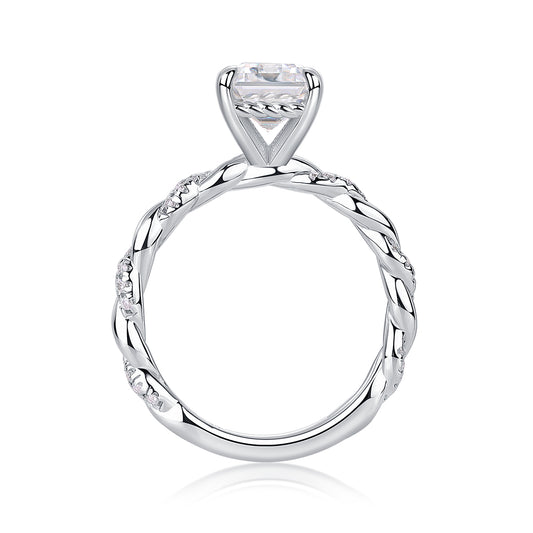 1Chasing Light - A Fashionable Diamond Jewelry Piece Set With Moissanite S925 Sterling Silver And Platinum - plated Diamond Ring Prohibit TikTok sales - 5 - CJ