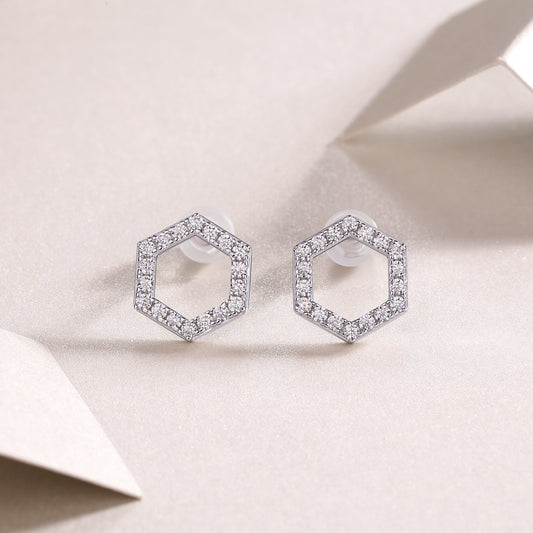 1Empowering The Future - Fashionable, Trendy And Affordable Jewelry With Moissanite S925 Sterling Silver And Platinum - plated Stud Earrings Prohibit TikTok sales - 5 - cjdropshipping