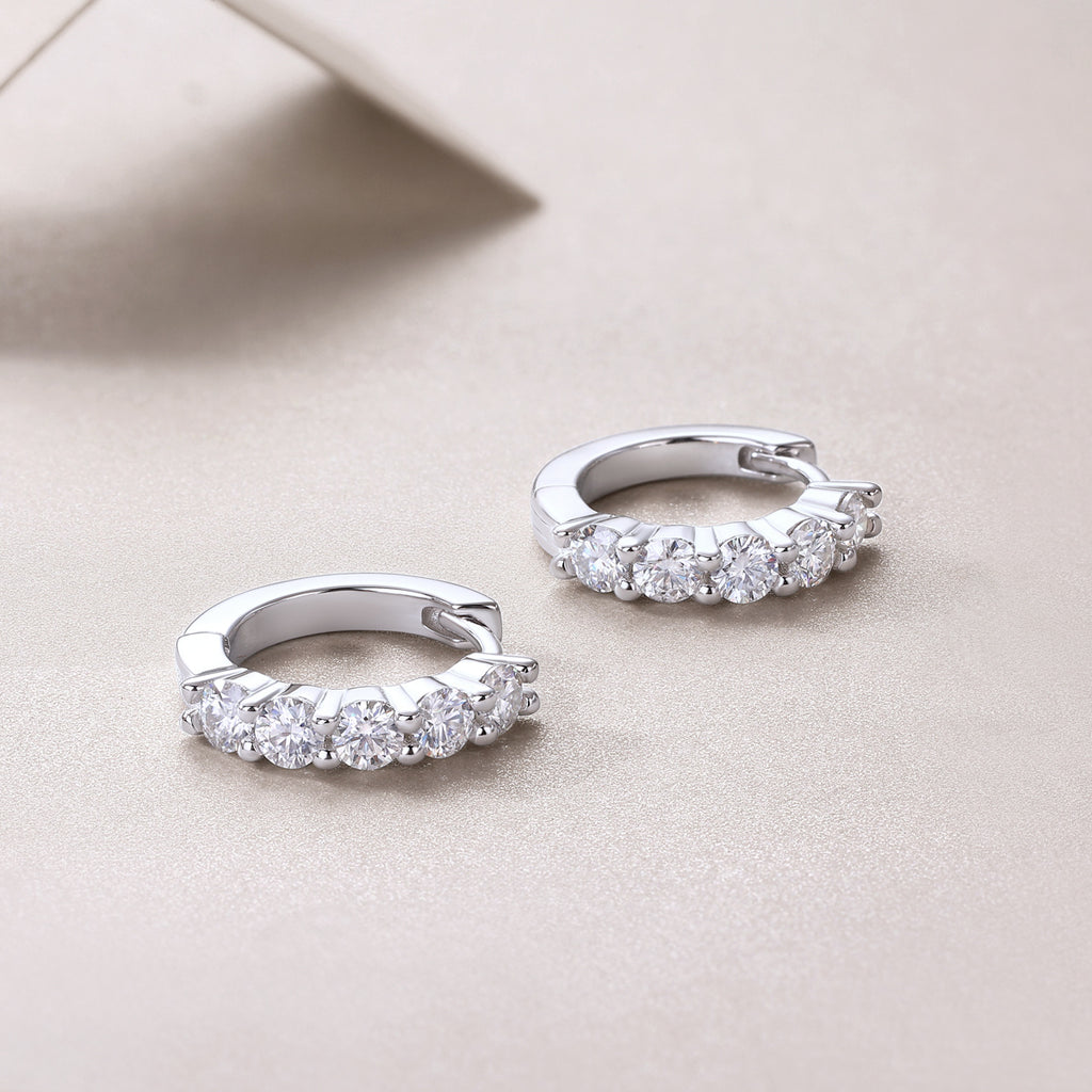 Dawn Diamond Set With Moissanite Silver Earrings Luxury Fashion Diamond Earrings Stud Earrings