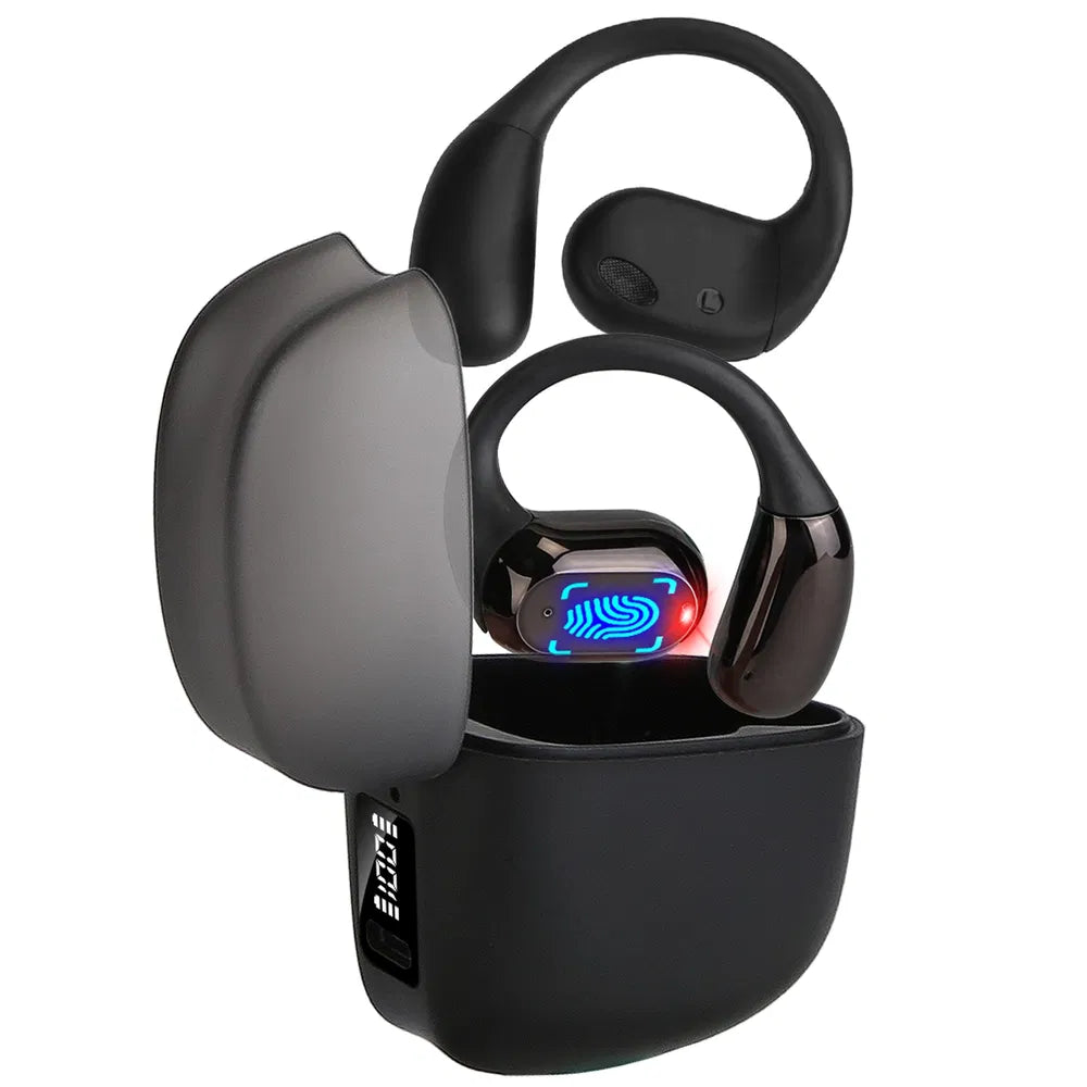 Wireless V5.4 Open Ear Earbuds With Earhook LED Display Charging Case IPX5 Waterproof 300Hrs Standby Time Touch Control Stereo Sport Headphones For Workout Running - 5 - CJ
