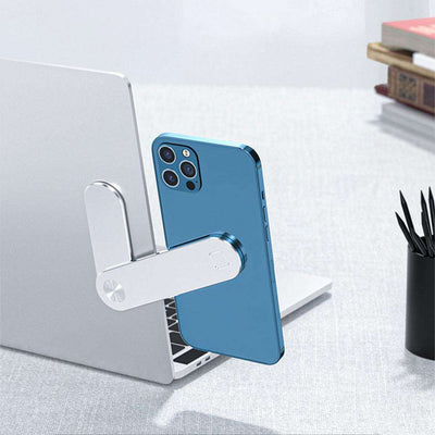 Laptop Phone Holder, Adjustable Laptop Side Mount Clip, Magnetic Laptop Monitor Mount, Computer Laptop Cellphone Stand Foldable Aluminum Expansion Bracket Tablet Clip For Dual Screen - 5 - CJ