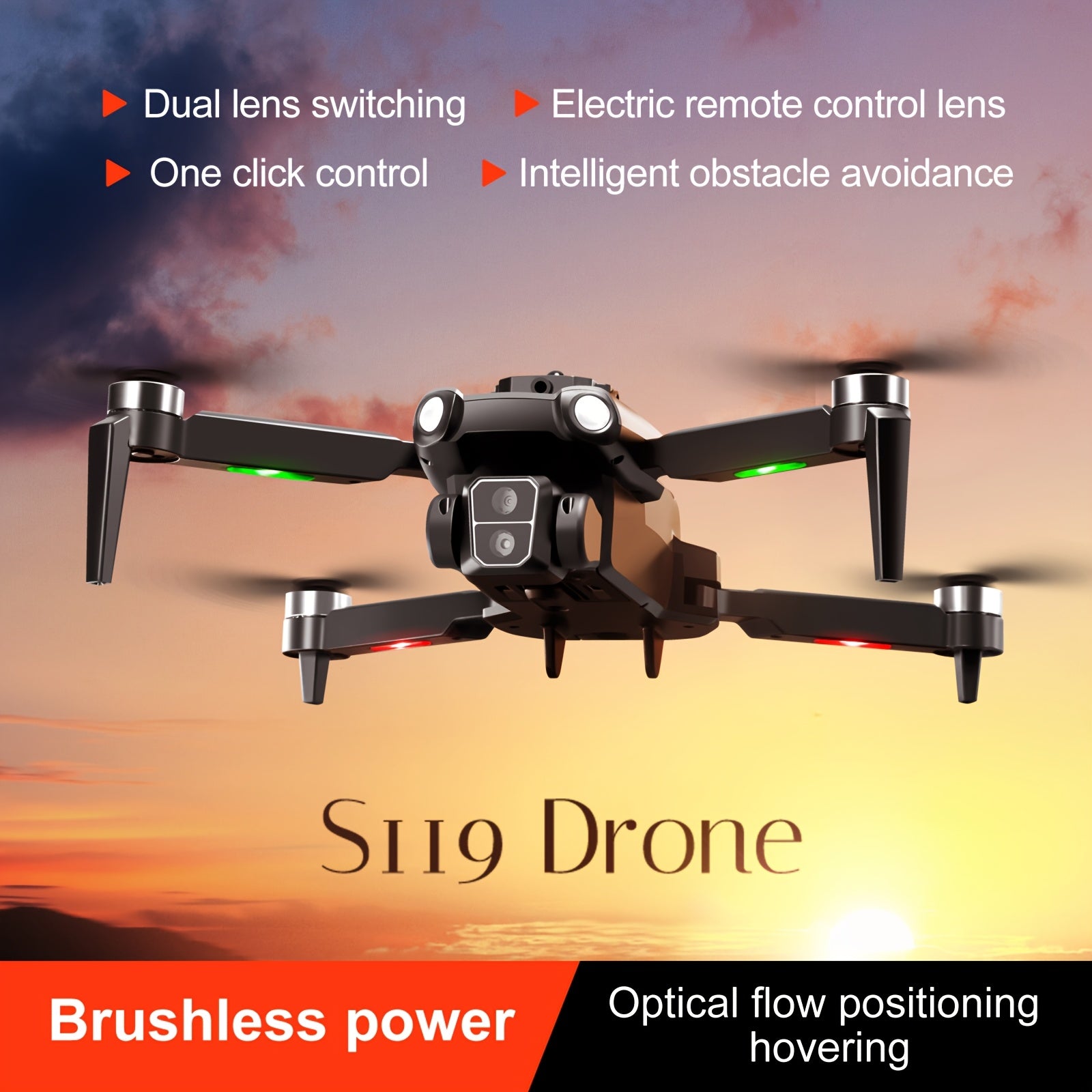S119 Beginner Trajectory Flight Drone 480p Camera Quadcopter Optical Flow Positioning Four - Sided Obstacle Avoidance UAV - 5 - CJ