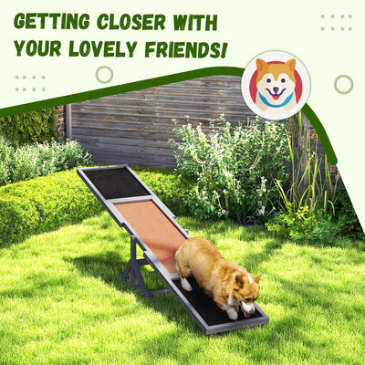 Wooden Dog Agility Seesaw For Training And Exercise, Weather Resistant, 83 L X 16 W X 14 H, Gray - 5 - CJ