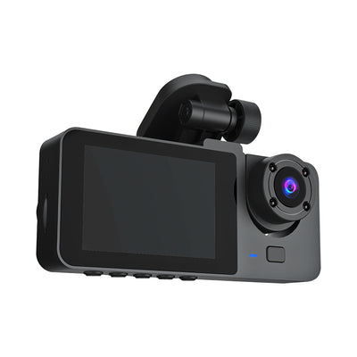 3 Channel Dash Cam Front Inside Rear Vehicle Driving Recorder Car DVR With 32G MMC Card G Sensor Motion Detection Parking Monitor Loop Recording - 5.0 - CJ