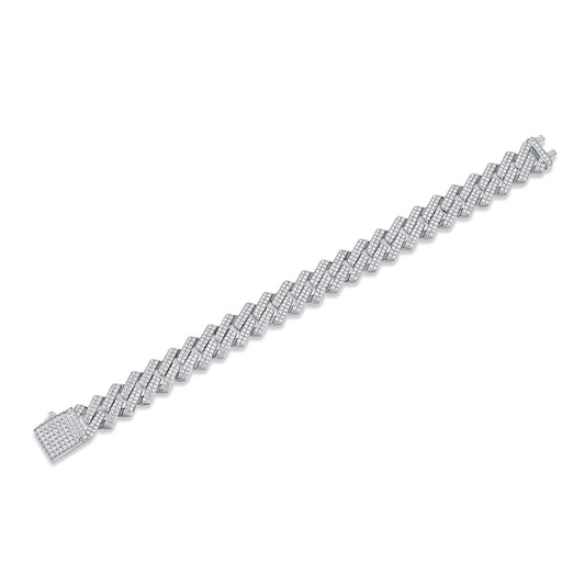 1The Keel Luxury Fashion Mossan Diamond S925 Silver Bracelet Rivaling Natural Diamonds Prohibit TikTok sales - 5 - CJ