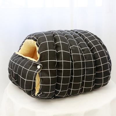 Four Seasons Universal Removable Washable House Closed Cat Kennel Enclosed Cat Nest Sleeping Bag With Plus Space - 0 - CJ