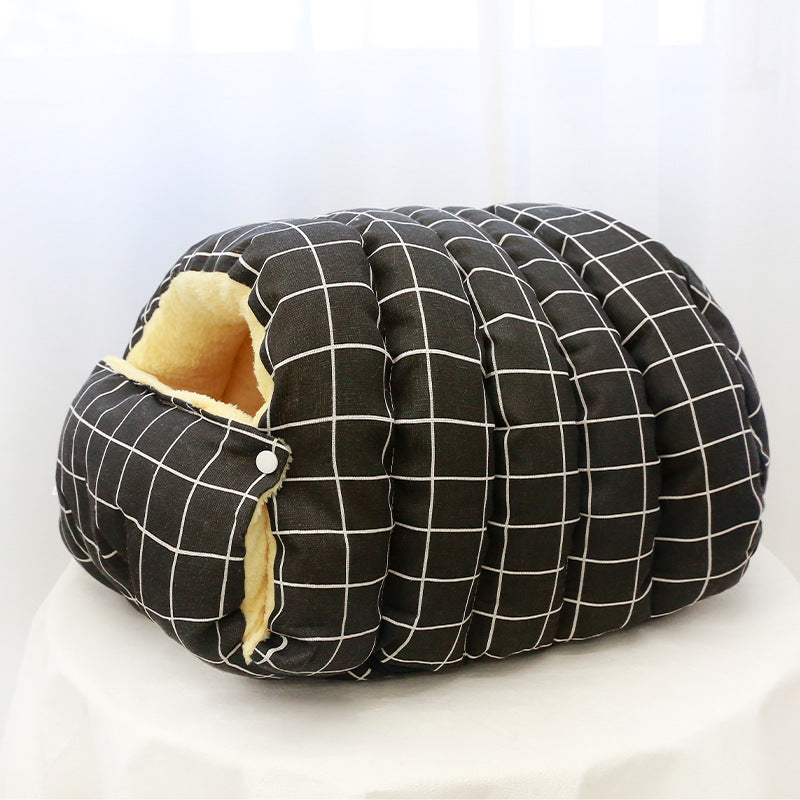 Four Seasons Universal Removable Washable House Closed Cat Kennel Enclosed Cat Nest Sleeping Bag With Plus Space - 0 - CJ