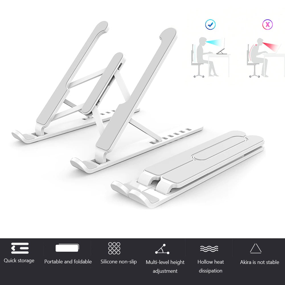 Adjustable Non - slip Laptop Stand Support Holder Base Riser 6 Gears Height Notebook Cooling Stand Portable For 11 - 17 Inch Tablet - 5 - CJ