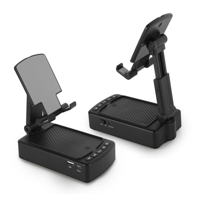 1Pc Cell Phone Stand With HD Surround Wireless Speaker Power Bank Portable Foldable Charging Phone Stand With Anti Slip Base Compatible With Phone Tablet For Home Office Outdoor - 5 - CJ