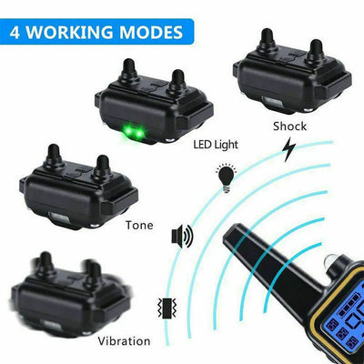 3000 FT Dog Training US Collar Rechargeable Remote Shock PET Waterproof Trainer - 5 - CJ