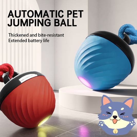 Smart Dog Cat Toy Ball Electronic Interactive Pet Toy Moving Ball Rope USB 3 Modes Automatic Moving Bouncing For Puppy Chew Products Pets Products - 0 - CJ